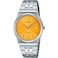 Casio MTP-B145D-9AV Men's Vintage Stainless Steel Yellow Dial 3-Hand Analog Watch