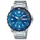 Casio MTD125D-2A1V Men's Marine Sport Stainless Steel Blue Dial Day Date 100M Analog Watch, Silver