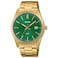 Casio MTP-VD03G-3A Men's Standard Gold Tone Stanless Steel Green Dial 3-Hand Analog Watch