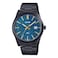 Casio MTP-VD03B-2A Men's Standard Black IP Stanless Steel Blue Dial 3-Hand Analog Watch