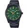 Casio MTP-VD03B-3A Men's Standard Black IP Stanless Steel Green Dial 3-Hand Analog Watch