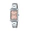 Casio LTP-1234DD-4A Women's Rectangular Standard Classic Stainless Steel Pink Dial Dress Watch