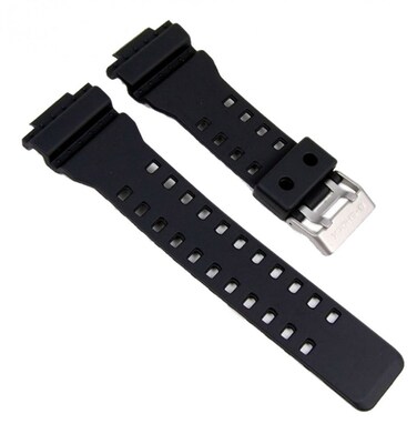 Casio GA-100 Black resin watch strap, Black, strap, Adjustable Heavy Duty