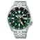 Seiko SSK035 5 Sports Automatic Silver-Tone with Green Dial GMT Series Watch
