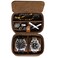 ROTHWELL 2 Watch Travel Case Storage Organizer for 2 Watches   Tough Portable Protection w/Zipper Fits All Wristwatches &amp; Smart Watches Up to 50mm