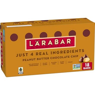 Larabar Peanut Butter Chocolate Chip, Gluten Free Fruit &amp; Nut Bar, 18 Ct