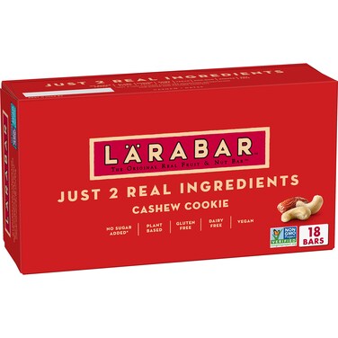 Larabar Cashew Cookie, Gluten Free Vegan Fruit &amp; Nut Bars, 1.7 oz, 18 ct