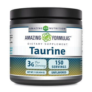 Amazing Formulas Taurine Powder Supplement   Non-GMO   Gluten Free   Made in USA (1 Lb   454 Grams)