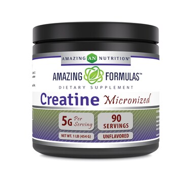 Amazing Formulas Micronized Creatine Monohydrate Supplement   5000 Mg   Non-GMO   Gluten Free   Made in USA (1 Lb, Unflavored)