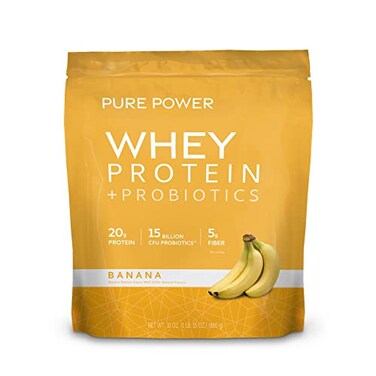 Dr. Mercola Pure Power Whey Gusset, Banana, 22 Servings (1 lb 15 oz), Non GMO, Gluten Free, Soy Free