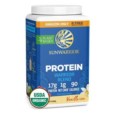 Sunwarrior Vegan Protein Powder Plant-Based USDA Organic   BCAA Amino Acids Hemp Seed   Keto Friendly Soy, Dairy, Gluten, &amp; Synthetic Free Non-GMO   Vanilla 32 Servings 17g