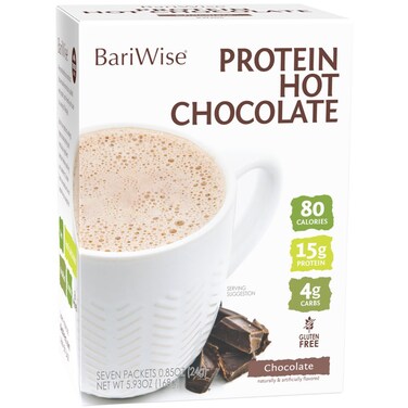 BariWise Protein Hot Chocolate, Hot Cocoa, Low Sugar, Low Carb, Keto Friendly &amp; Gluten Free (7ct)