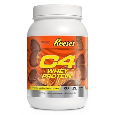 Cellucor C4 Whey Protein Powder, Reese's Peanut Butter &amp; Chocolate - 25g Protein, 0g Added Sugar, 140 Calories Per Serving, Supports Muscle Recovery, 28 Servings, Premium Whey for Post-Workout
