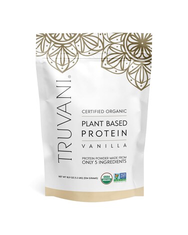 Truvani Vegan Pea Protein Powder   Vanilla   20g Organic Plant Based Protein   18 Servings   Keto   Gluten &amp; Dairy Free   Low Carb   No Added Sugar