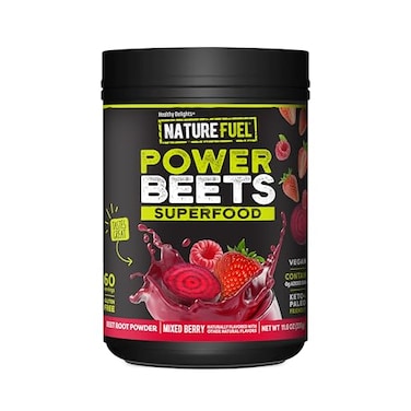 Nature Fuel Power Beets Powder, Delicious Mixed Berry, Concentrated Superfood Supplement, Supports Circulation, Natural Energy &amp; Stamina, Non-GMO, 60 Servings (Packaging May Vary)