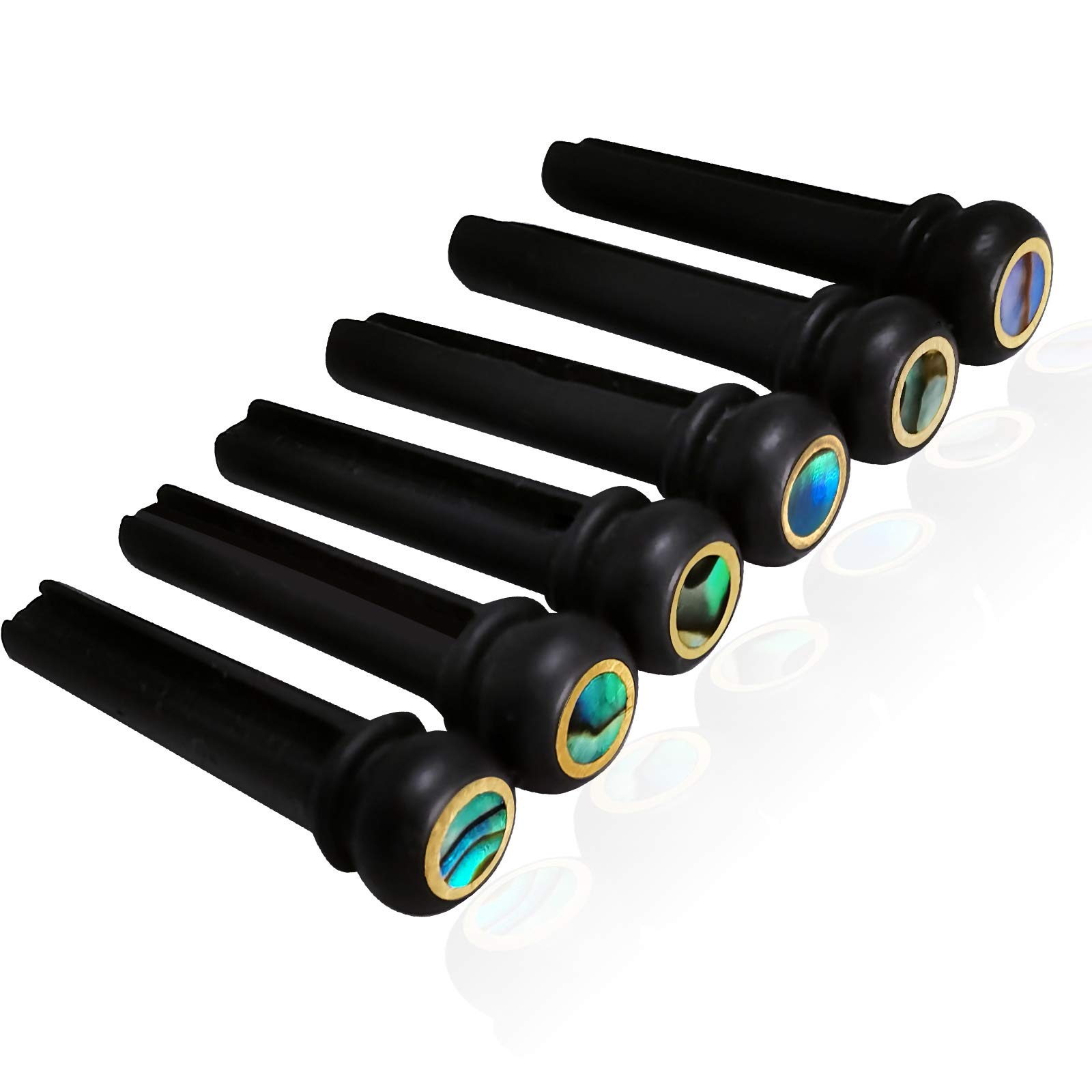 دوميلاغر Dumealagr Ebony Guitar Bridge Pins Endpin Inlaid Abalone Dot Acoustic Guitar Parts Accesso