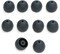Shure EASFX1 Gray Soft Flex Sleeves, Medium, 10 Pack (5 Pairs), Replacements for E1, E3, E4, E5, SCL3, SCL4, SCL5, SE110, SE210, SE310, SE420, SE530, SE115, SE215, SE315, SE425, SE535 (EASFX1-10M)