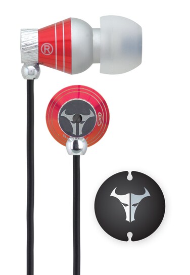 HeadGear EBM Series Earphones for iPod, iPhone, MP3, EBM-315, Red/Black (Black Cable)