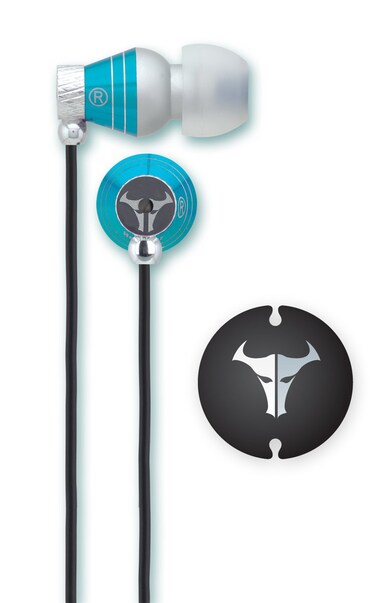 HeadGear EBM Series Earphones for iPod, iPhone, MP3, EBM-316, Blue/Black (Black Cable)