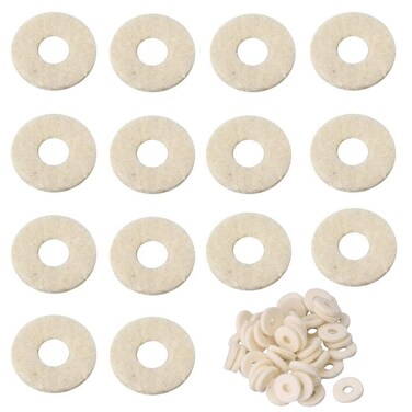 Jiayouy Pcak of 40 Trumpet Valve Felt Washers Cushion Trumpet Top Cap Felt Pads Trumpet Replacement Accessory