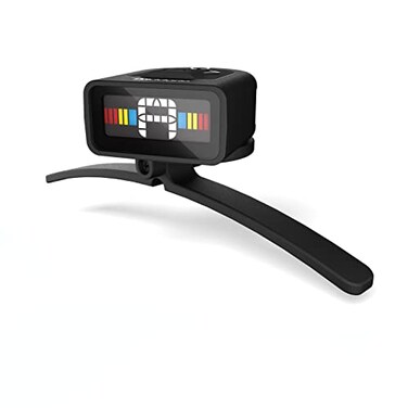 D'Addario Accessories Micro Banjo Tuner - Multi-color display - Digital Tuner - Non Marring Hoop Bracket - Fast &amp; Accurate Tuning - Visual Metronome