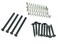 KAISH American Thread Humbucker Pickup Height Screws Humbucker Pickup Ring Pickup Surround Frame Mounting Screws Springs for USA thread pickups Black