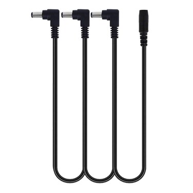 pigtone 1 to 3 Way Daisy Chain Cable Guitar Effect Pedal Power Supply Splitter Cable Adapter Power Cable Black