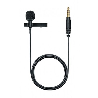 Shure MVL Lavalier Microphone for iPhone &amp; Tablet - External Clip On Mini Lapel Mic for Video Recording &amp; Vlogging with 3.5mm Connector, Windscreen, Mount &amp; Carrying Pouch