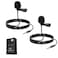 NEEWER 2 Pack Lavalier Lapel Microphone for DJI Wireless Mic Transmitters, Compatible with Rode Wireless GO II 2, Omnidirectional Condenser Wired Clip On Lav Mics for Stage YouTube Live Streaming, CM5