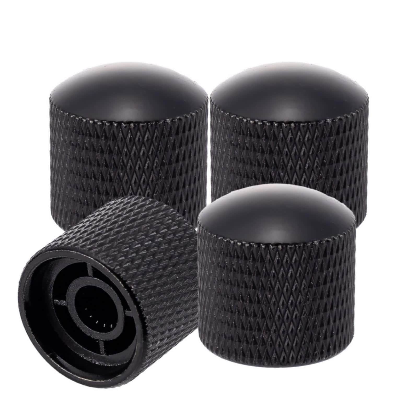 SWHMC Swhmc 4pcs Metal Guitar Control Knob Volume Tone Control Dome Knobs Guitar Bass Parts