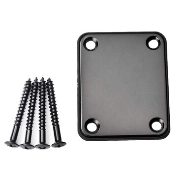 Exceart Guitar Neck Connecting Board Electric Guitar Neck Bass Guitars Custom Neck Plate Guitar Saddle Screw Acoustic Guitar Saddle Stamp Blocks Bass Neck Plate Metal Accessories