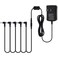 Pigtone DC 9V Guitar Pedal Power Supply AC Wall Charger Adapter 9V DC 1A 1000mA Tip Negative 5 Way Daisy Chain Pedal Cables for Most Guitar Effect Pedals