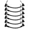 Donner 6 Inch Guitar Patch Cable Guitar Effect Pedal Cables Black 6 Pack