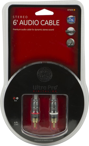 GE 87606 Ultra Pro Grade 6-Feet Digital RCA Connectors Audio Cable