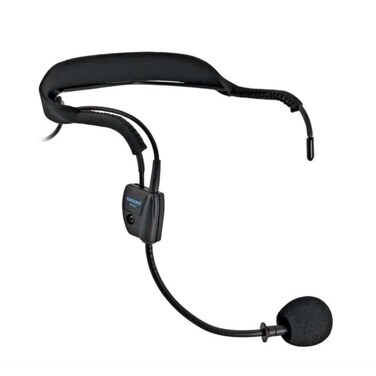 Shure WH20 Dynamic Headset Microphone (Wired) - Rugged, Lightweight, Secure Fit for Active Mic Users, for Instructors/Musicians, 3-pin Male XLR Connector with Detachable Belt Clip (WH20XLR)