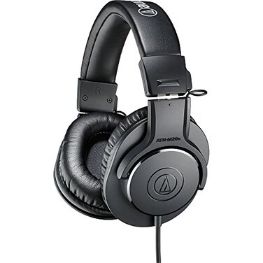 Audio-Technica ATH-M20x Professional Studio Monitor Headphones, Black (AUD ATHM20X)