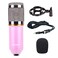 1pc Cajon Cell Phone Microphone Camera Microphone for Studio Microphone with Stand Mic for Phone Live Broadcast Microphone Capacitor Rhode Mic Kits Pink Wired Condenser Microphone