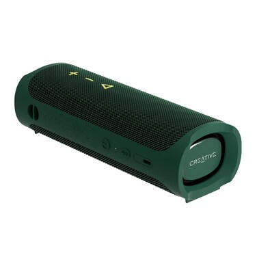 Creative MUVO Go Portable Waterproof Bluetooth 5.3 Speaker with Up to 18 Hours of Battery Life, IPX7 Waterproof, and Powerful Bass Performance, Wireless Stereo Link (Green)