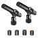 Neewer 2-Pack Pencil Stick Condenser Mic with Interchangeable Omni Cardioid and Super Cardioid Capsules Foam Windscreens Mic Clip and Carrying Case for Acoustic Woodwind Instruments