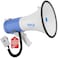 PYLE Portable Megaphone Speaker PA Bullhorn - Built-in Siren, 50W Adjustable Volume Control in 1200 Yard Range, Ideal for Any Outdoor Sports, Cheerleading Fans &amp; Coaches, or for Safety Drills