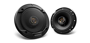 Kenwood KFC-1666R Road Series Car Speakers (Pair) - 6.5" 2-Way Car Coaxial Speakers, 300W, 4-Ohm Impedance, Cloth Woofer &amp; Balanced Dome Tweeter, Heavy Duty Magnet Design
