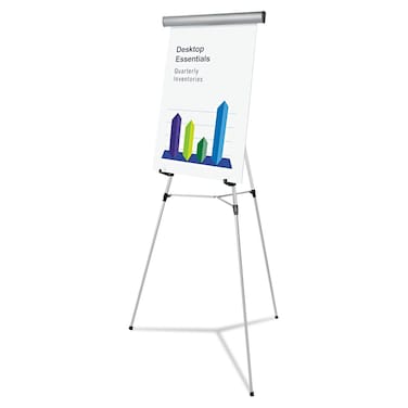 Universal UNV43035 69 in. Heavy-Duty Metal Adjustable Presentation Easel - Silver