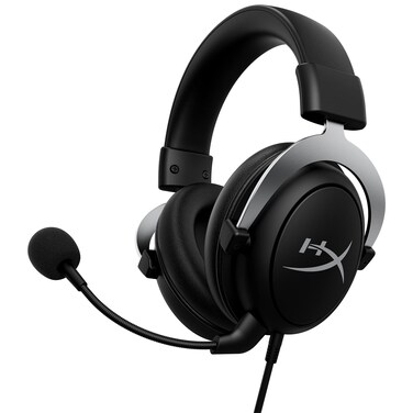 HyperX CloudX, Official Xbox Licensed Gaming Headset, Compatible with Xbox One and Series X S, Memory Foam Ear Cushions, Detachable Noise-Cancelling Mic, in-line Audio Controls,Black/ Silver