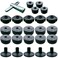 Rhythm Bytes 25pcs Cymbal Replacement Accessories   10 Cymbal Stand Felts   5 Quick Release Wing Nuts   5 Cymbal Sleeves   4 Clutch Felts &amp; 1 Drum Key T-Shape   Cymbal Stand Parts &amp; Drums Accessories