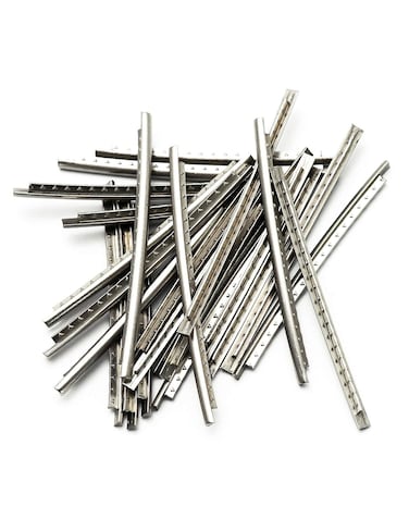 Holmer Guitar Fret Wires 2.9mm 24 Frets Stainless Steel Fretwire Compatible with Fender Electric Guitar Bass Guitar Fingerboard Replacement. Chrome
