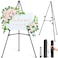 VAIIGO Easel Stand for Sign - 63" Display Easel for Wedding Sign Stand Poster Stand, Lightweight Adjustable Poster Easel for Painting, Portable Easel Stand with Carrying Bag, Black 1Pcs