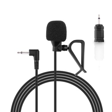 weishan Car Microphone 3.5mm, Car Radio Mic Replacement for Pioneer Kenwood Boss JVC Sony Jensen Alpine Stereo Vehicle Head Unit Enabled Audio GPS DVD - External Hands Free Assembly Mike