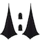 Speaker Stand Cover Tripod Stand Skirt, DJ Speaker Stand Tripod Cover Scrim 360 Degree Coverage(Black-Two Pack)