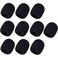 10 Pack Microphone Covers Foam Mic Cover Handheld Microphone Windscreen, Black