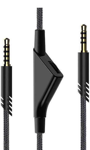 LecLooc Replacement for Astro A40 Cord, A10 Headset Cable Braided Wire, 6.5 Feet/2.0 M Volume Control Cable Compatible with Astro A40TR/A40/A10 Gaming Headsets Cord